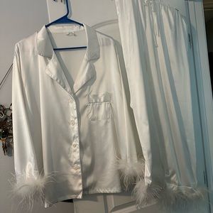 Satin Feather Pajamas